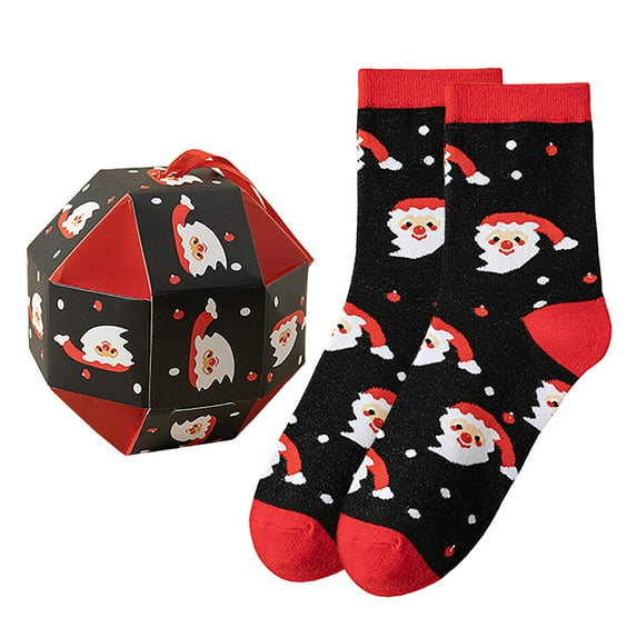 Telankuip Christmas Socks for Women Funny Cute Fall Winter Mid-Calf Socks Soft Comfortable Stretch X-Mas Medium Tube Socks for Gifts One Size