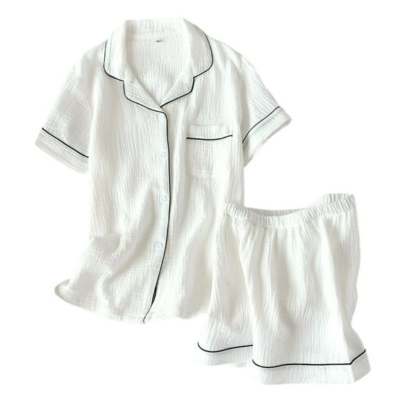 Telankuip Clearance Womens Summer Pajamas Sets with Shorts,Gilrs Elegant Loungewear Set Women Clearance Sleepwear Set Loose Fit Sleepshirts Set Comfortable Nightwear Set Pink L
