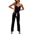 thumbnail image 1 of Telankuip Clearance Womens Summer Pajamas Sets with Shorts,Women 2 Piece Loungewear Set Ladies Plus Size Sleepwear Set Satin Nightie with Pockets Nightwear Set White L, 1 of 4