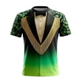 thumbnail image 1 of Telankuip Men's St. Patrick's Day Holiday Tuxedo T-Shirts Funny Graphic Short Sleeve Novelty Party Top Crew Neck Slim Fit Thin Cozy Tee for Irish Festival Celebration Wear 11-Green M, 1 of 3