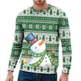 thumbnail image 1 of Telankuip Mens Christmas Sweatshirts Trendy Funny Xmas Graphic Santa Printed Soft Novelty Crewneck Pullovers Slim Fit Long Sleeve 2025 Retro Casual Comfort Xmas Holiday Tops Green3 XXXL, 1 of 4