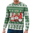 thumbnail image 1 of Telankuip Mens Christmas Sweatshirts Trendy Funny Xmas Graphic Santa Printed Soft Novelty Crewneck Pullovers Slim Fit Long Sleeve 2025 Retro Casual Comfort Xmas Holiday Tops Green1 XXL, 1 of 4