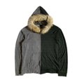 thumbnail image 1 of Telankuip Mens Punk Style Full Zipper Hoodies Loose Fit Long Sleeve Fuzzy Collar Hooded Sweatshirts with Pockets Soft Comfortable Warm Winter Casual Fashion Streetstyle Outwear 5-Grey XL, 1 of 2