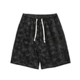 thumbnail image 1 of Telankuip Mens Spring and Summer Casual Shorts Plus Size Loose Soft Comfortable Five Point Pants Trendy Rendering Pattern Beach Vacation Casual Outfit with Pockets Black M, 1 of 4