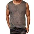 thumbnail image 1 of Telankuip Rhinestones Sparkly Knitted Tank Tops for Men Shiny Mesh See-Through Sleeveless Tee Shirt 2026 Summer Rave Sheer Muscle Fit Club Party Vest 0-Black M, 1 of 7