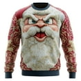 thumbnail image 1 of Telankuip Santa Claus Graphic Hoodies for Men Christmas Casual Long Sleeve Ribbing Drawstring Hooded Sweatshirts Streetwear Xmas Holiday Loose Crewneck Pullover Tops 2025 Red6 XL, 1 of 3