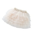 thumbnail image 1 of Telankuip Trendy 6 Layered Tutu Skirt for Women Girls Fashion Cute Ruffles Mesh Elastic High Waisted Tulle Dance Skirts Casual Lightweight Soft Comfy Stylish Carnival Party Outfits Beige One Size, 1 of 3