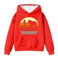 thumbnail image 1 of Telankuip Trendy Love Heart Graphic Hoodies for Teen Girls Long Sleeve Horse Printed Casual Kids Sweatshirts Loose Comfortable Pullover Tops 2025 Preppy Clothes with Pockets Red 6-7 Years, 1 of 4