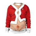 thumbnail image 1 of Telankuip Christmas Crewneck Pullovers for Men Funny Snowflake Chest Hair 3D Print Plus Size Sweatshirts for Sweater Party Oversized Loose Long Sleeve Workout Tops Red XXXXL, 1 of 2