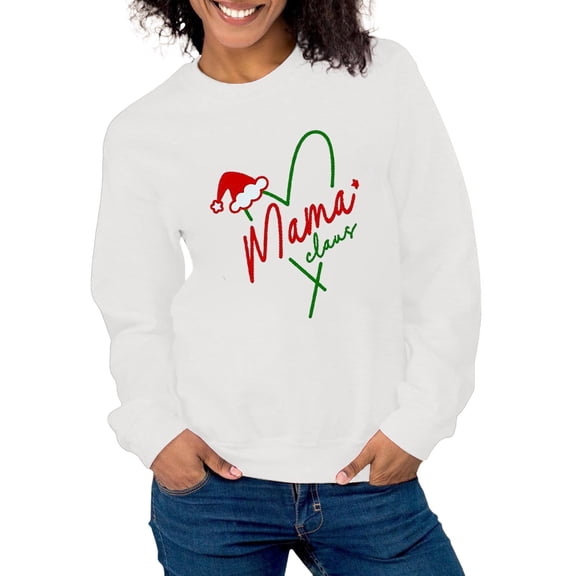 Telankuip Valentine's Day Matching Sweatshirts for Couple Crewneck Casual Mama and Daddy Letter Print Pullover Tops Drop Shoulder Long Sleeve Winter Heart Graphic Sweatshirt 1-White S