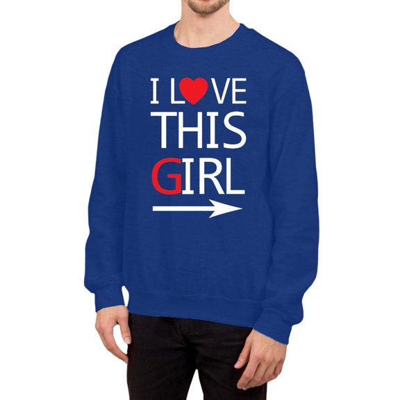 Telankuip Valentine's Day Sweatshirts for Couple Trendy Love Heart Graphic Print Crewneck Pullovers Soft Long Sleeve Drop Shoulder Loose Comfy Warm Winter Hoodless Tops 2026(M) 8-Blue S