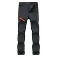 thumbnail image 1 of Telankuip Winter Thicken Climb Hiking Pants for Men Warm Windproof Outdoor Fishing Camping Mountain Ski Tapered Leg Thermal Trousers Simple Comfortable Workout Joggers Grey XL, 1 of 7