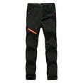 thumbnail image 1 of Telankuip Winter Thicken Climb Hiking Pants for Men Warm Windproof Outdoor Fishing Camping Mountain Ski Tapered Leg Thermal Trousers Simple Comfortable Workout Joggers Black L, 1 of 7