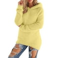 thumbnail image 1 of Telankuip Women's Fashionable Long Sleeve Hoodies Pullovers Loose Fit Fluffy Fuzzy Winter Warm Going out Hooded Tops 2025 Casual Solid Color Simple Comfor Sweatshirts Yellow XL, 1 of 7
