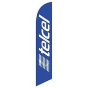 Telcel Advertising Replacement Feather Flag Banner Swooper