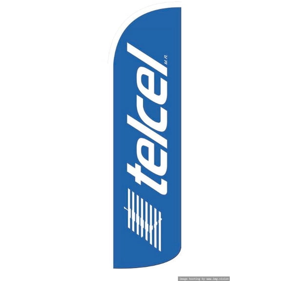 Telcel Windless flag Without Pole Advertisement /Business Flags | Feather Flag |