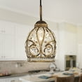 thumbnail image 1 of Telder 5.9 in. 1-Light Indoor Antique Brass Finish Pendant Light, 1 of 5