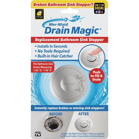 Telebrands Mer-Maid Drain Magic Drain Strainer - Pack of 8