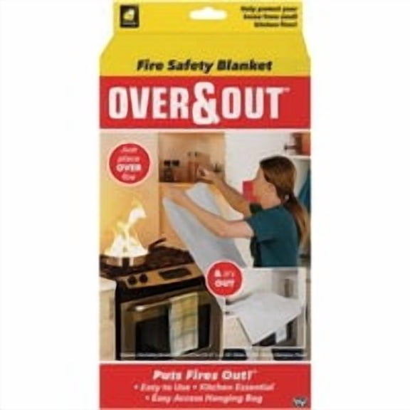 Telebrands Over & Out Fire Safety Blanket - Pack of 2 Bulk Case Pack