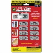 Telebrands Ruby Monkey Magnets Silver Magnetic Catch - Pack of 6 Multipack Supply