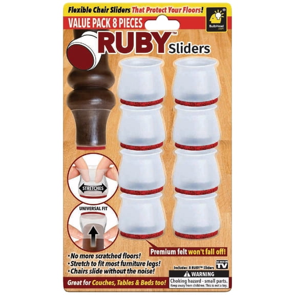 Telebrands Ruby Sliders Flexible Furniture Leg Tip - Single Pack