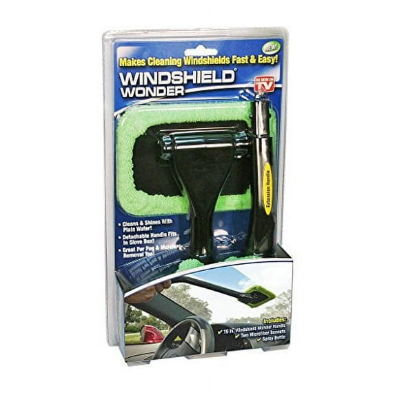 Telebrands Windshield Wonder Microfiber Long Handled Cleaning Tool