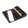 thumbnail image 1 of Telecaster Bridge w/Compensated Brass Saddles & Cut-Down Sides for Fender Tele Guitar Black, 1 of 12