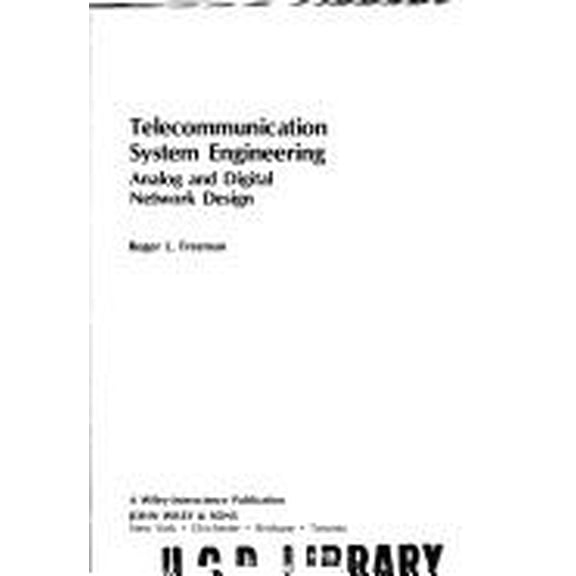 Pre-Owned Telecommunication System Engineering: Analog and Digital Network Design (Hardcover) 0471029556 9780471029557