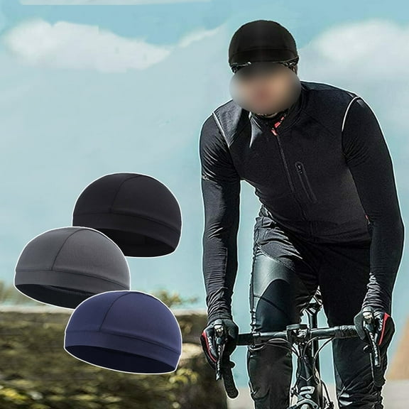 ASTRAEA 3P Skull Caps for Women Men, Cooling Mesh Helmet Liner Sweat Wicking Cap for Running Hiking Cycling, 3 Color Options