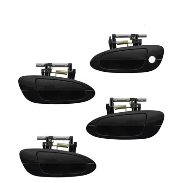 Black Front Right Passenger Door Handle For 2001-2006 Hyundai Santa Fe – Smooth Finish, Direct Replacement