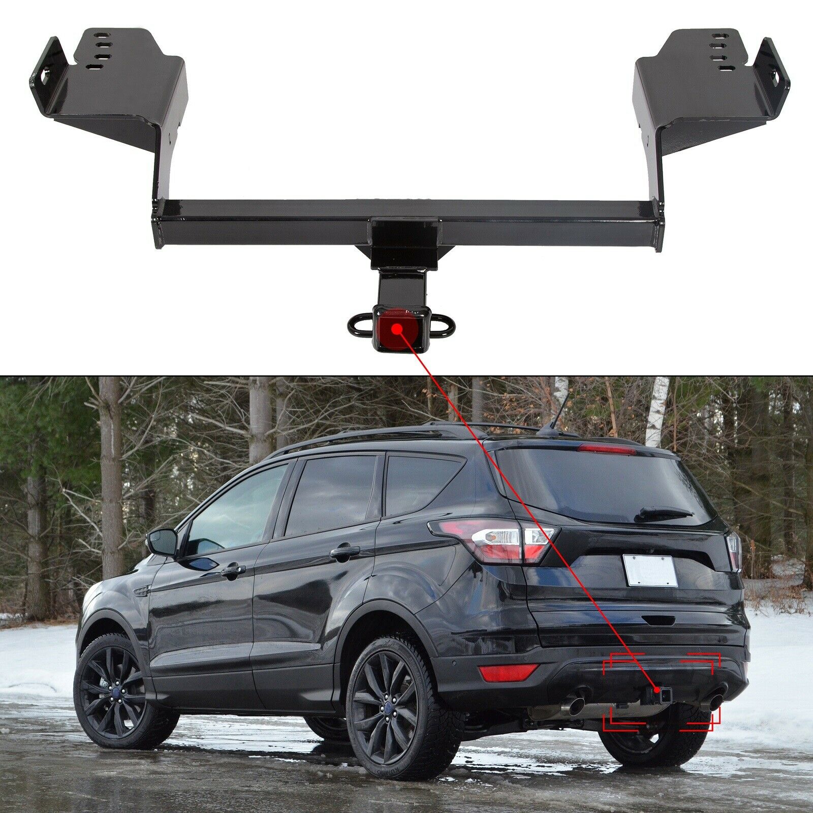 HS Power Class 3 Trailer Hitch For Ford Transit Vans (2015-2017) - 2" Receiver, 6000 Lbs Capacity