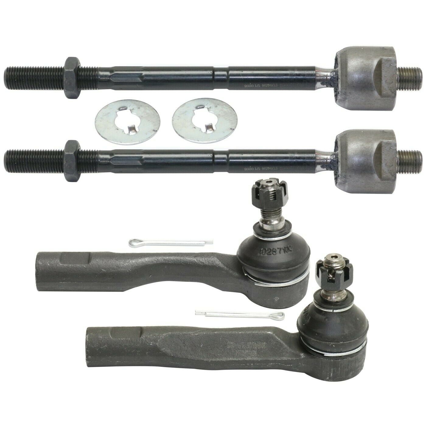 Teledu Front Suspension Steering Inner Outer Tie Rod End Kit Set 4pc