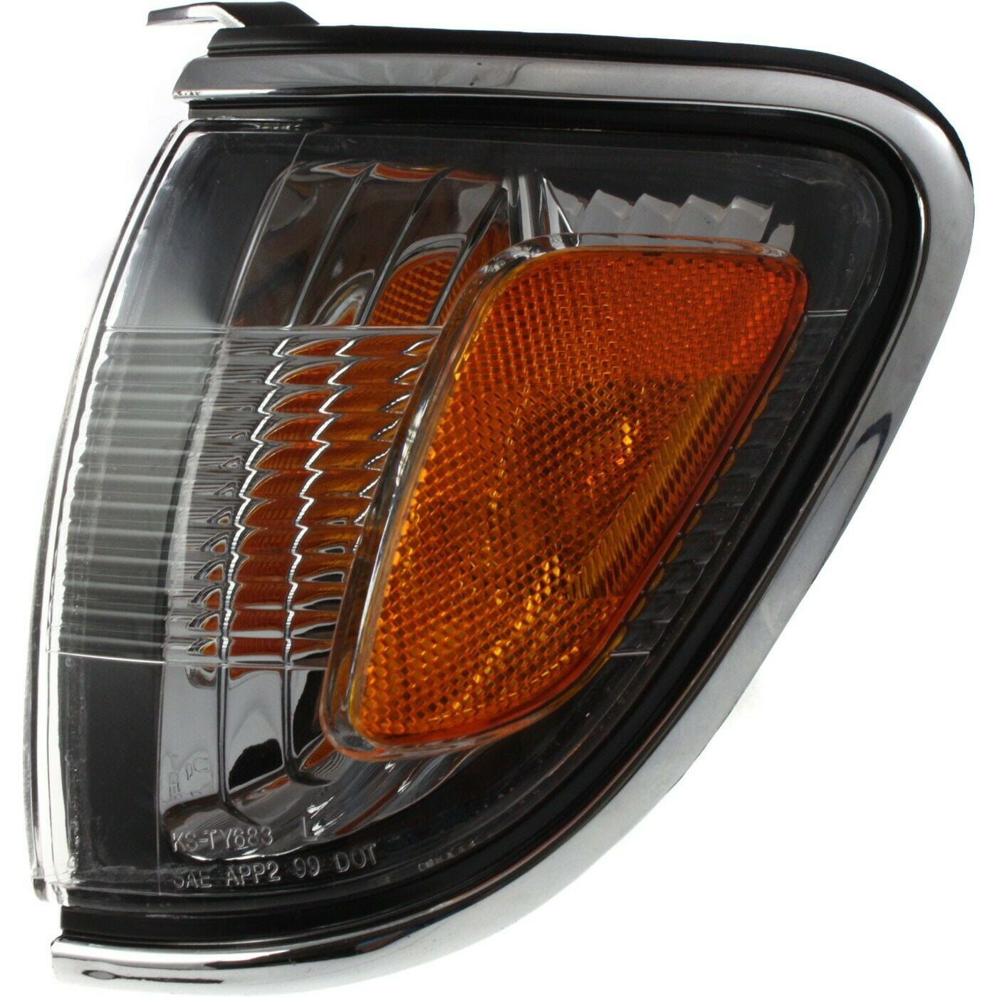 Teledu Left Corner Signal Parking Light w/ Chrome Trim For Toyota 01-04 Tacoma Truck