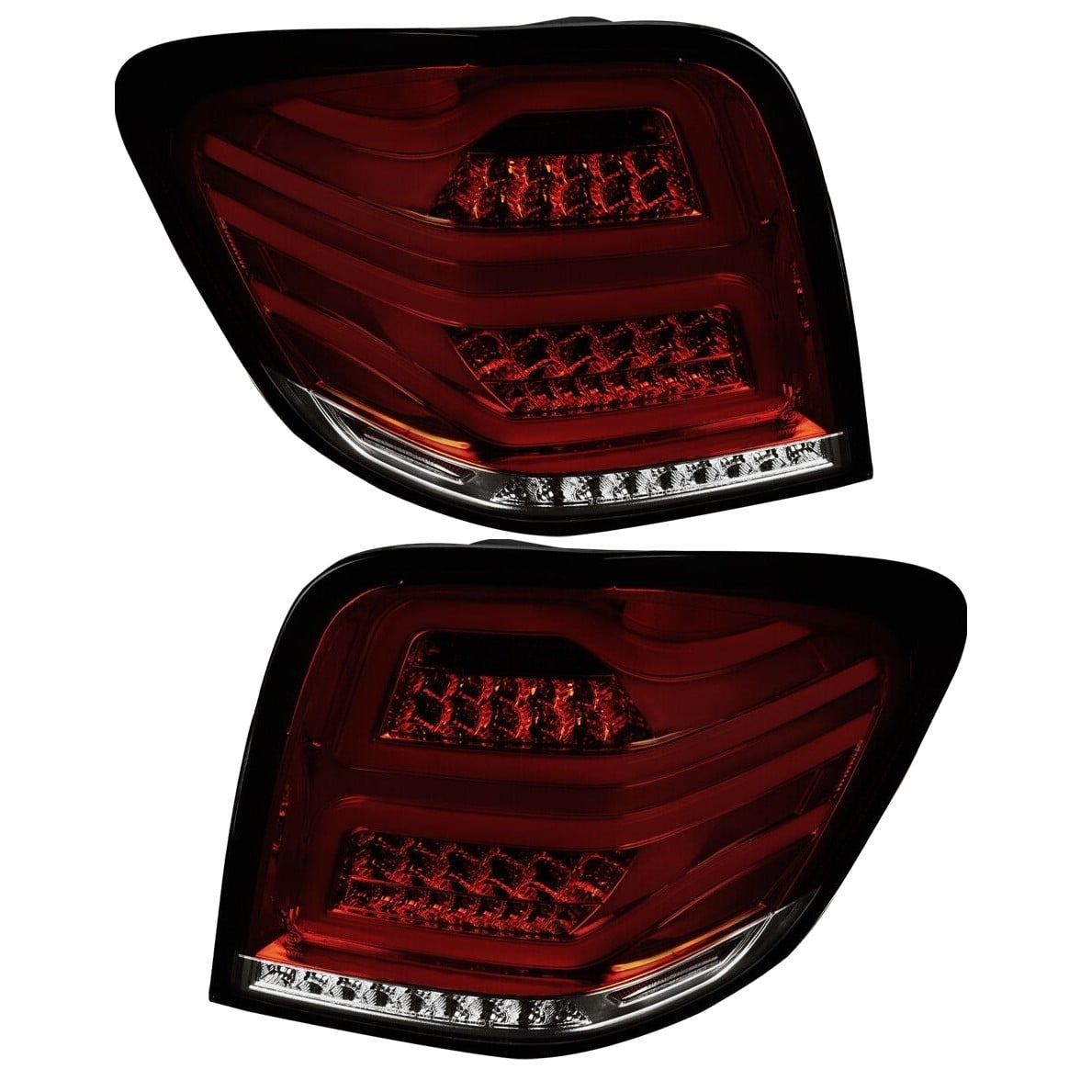 Teledu Red/Smoke Tail Lights Mercedes W164 ML-Class Full LED Lamps ...
