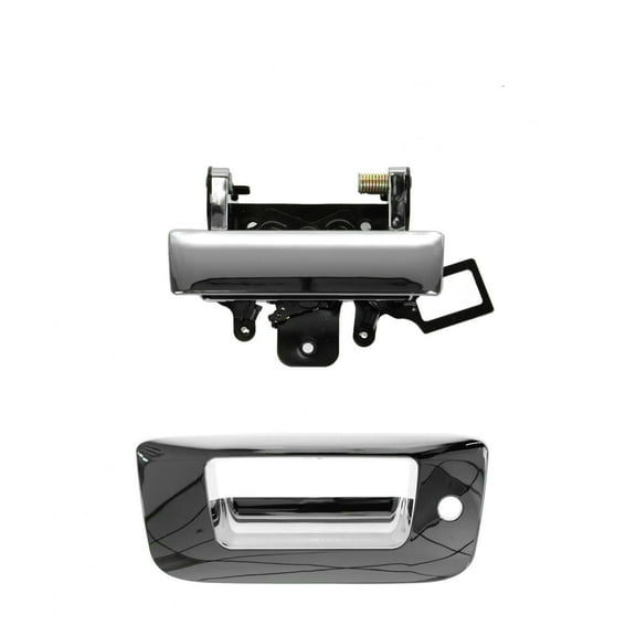 Teledu Tailgate Handle & Bezel Kit Chrome with Lock Hole For Sierra Silverado