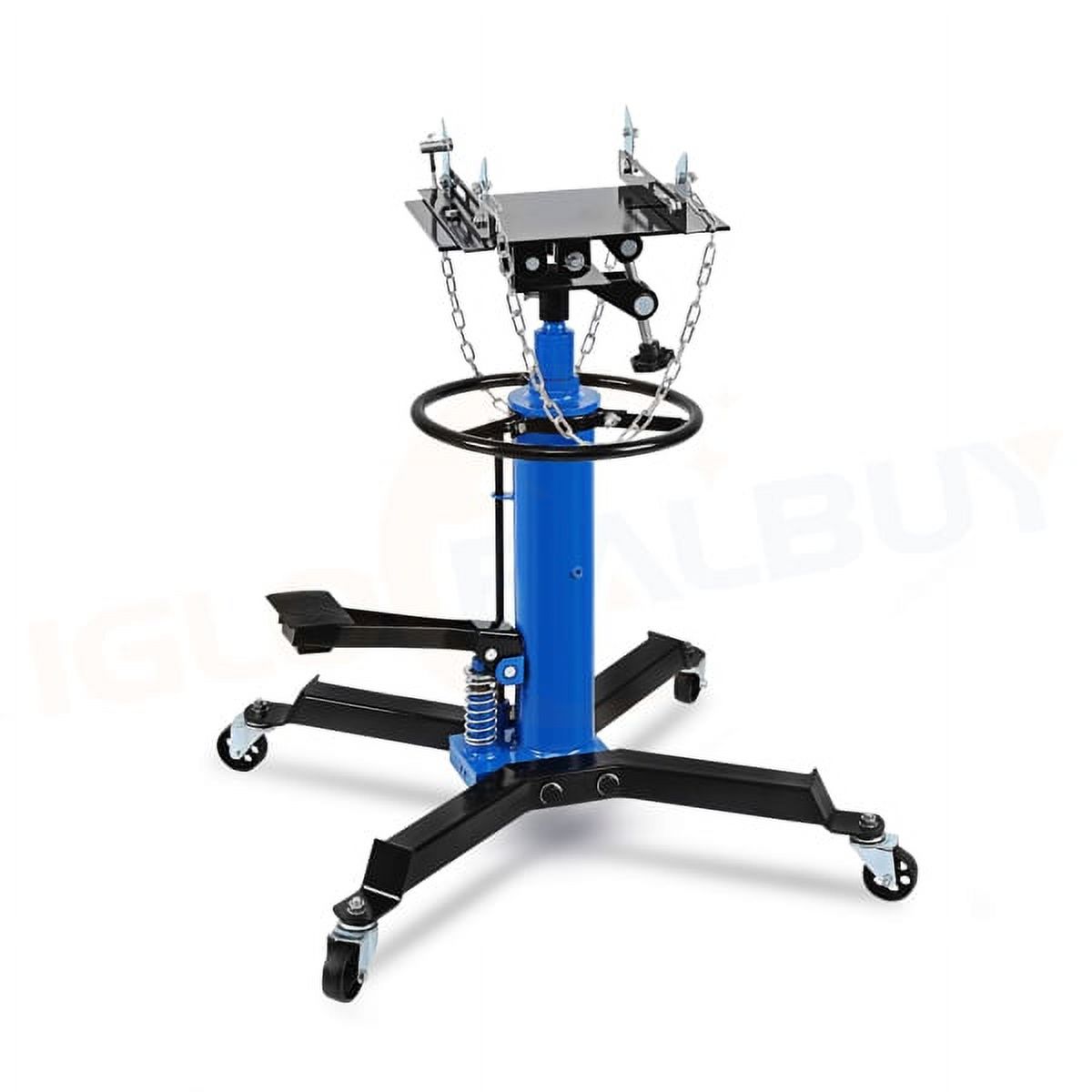 Teledu Transmission Jack Lift 1322lbs, 2 Stage Adjustable Telescoping