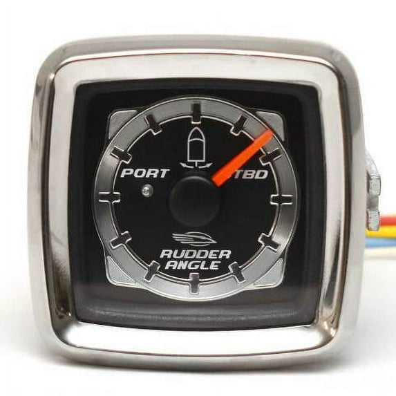 Teleflex Boat Rudder Angle Gauge 780889SDFB | Square Dual Engine