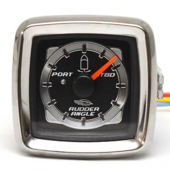 Teleflex Boat Rudder Angle Gauge 780889SDFB | Square Dual Engine