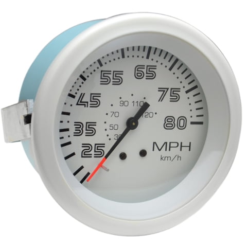 Teleflex Boat Speedometer 31511 | Sportsman 80 MPH 3 1/4 Inch White