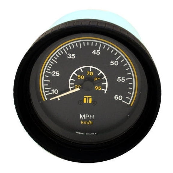 Teleflex Boat Speedometer Gauge 52795 | 60 MPH 3 1/4 Inch Black