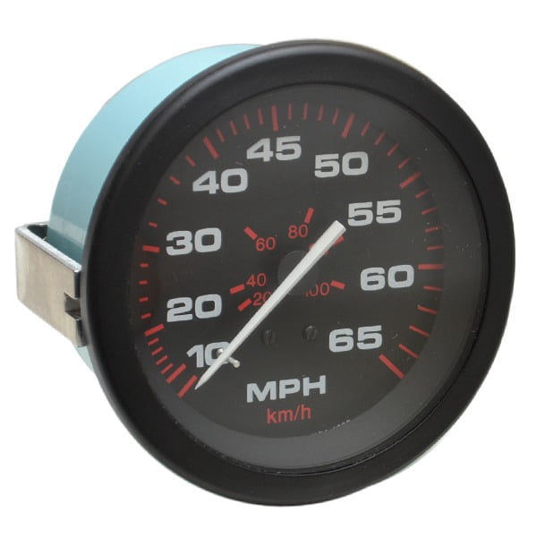 Teleflex 57899T Amega 80 Mph Speedometer Gauge Black Face Marine