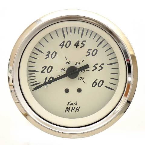 Teleflex Boat Speedometer Gauge 66938 | Lowe 3 1/4 Inch Silver Beige ...