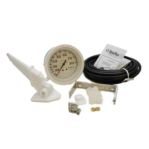 Teleflex Boat Speedometer Gauge Kit 67511P | Sportsman White 80 MPH