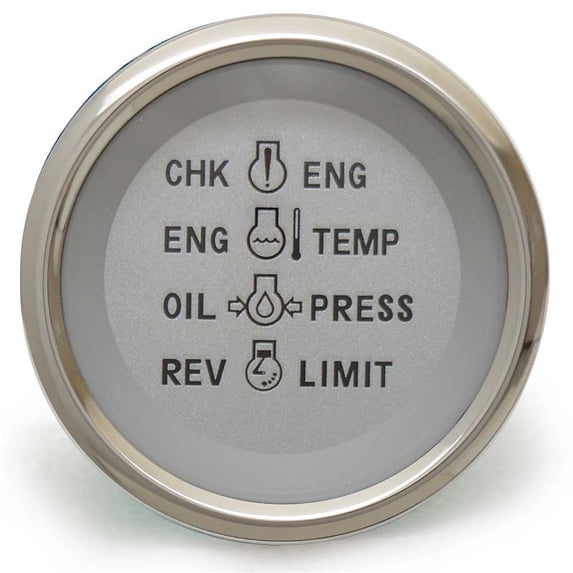 Teleflex Boat Systems Check Gauge 67044F | 2 Inch Silver