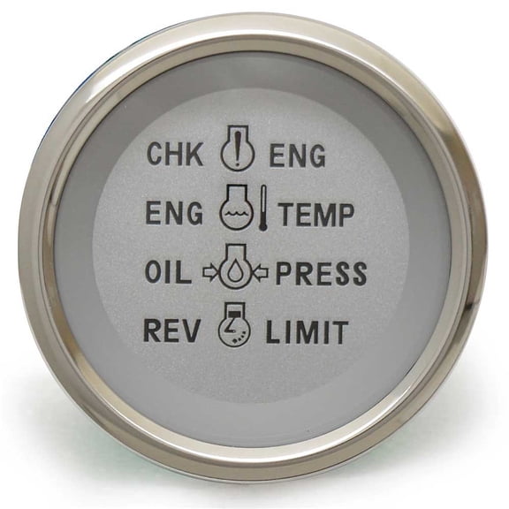 Teleflex Boat Systems Check Gauge 67044F | 2 Inch Silver