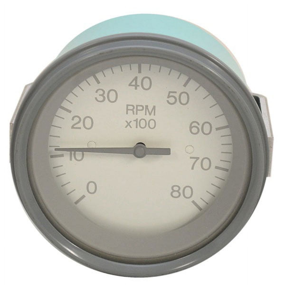 Teleflex Boat Tachometer Gauge 66280 Outboard 3 1/4 Inch Gray White