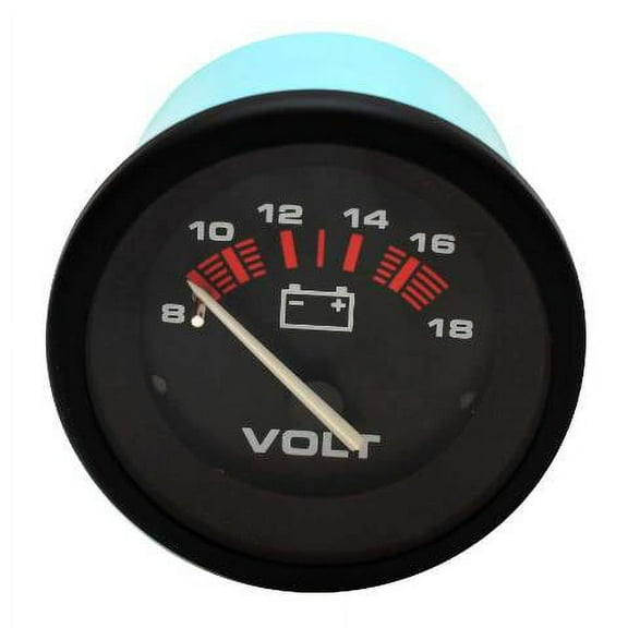 Teleflex Boat Volt Gauge 57901 | 8 - 18V Amega 2 Inch Black