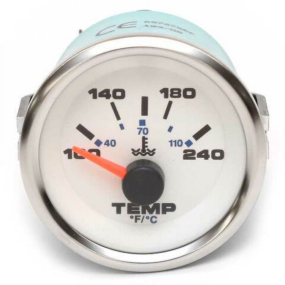 Teleflex Boat Water Temperature Gauge 65727SEF White Premier