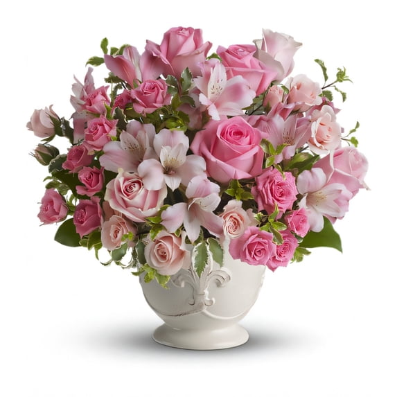 Pink Potpourri Bouquet with Roses - Premium