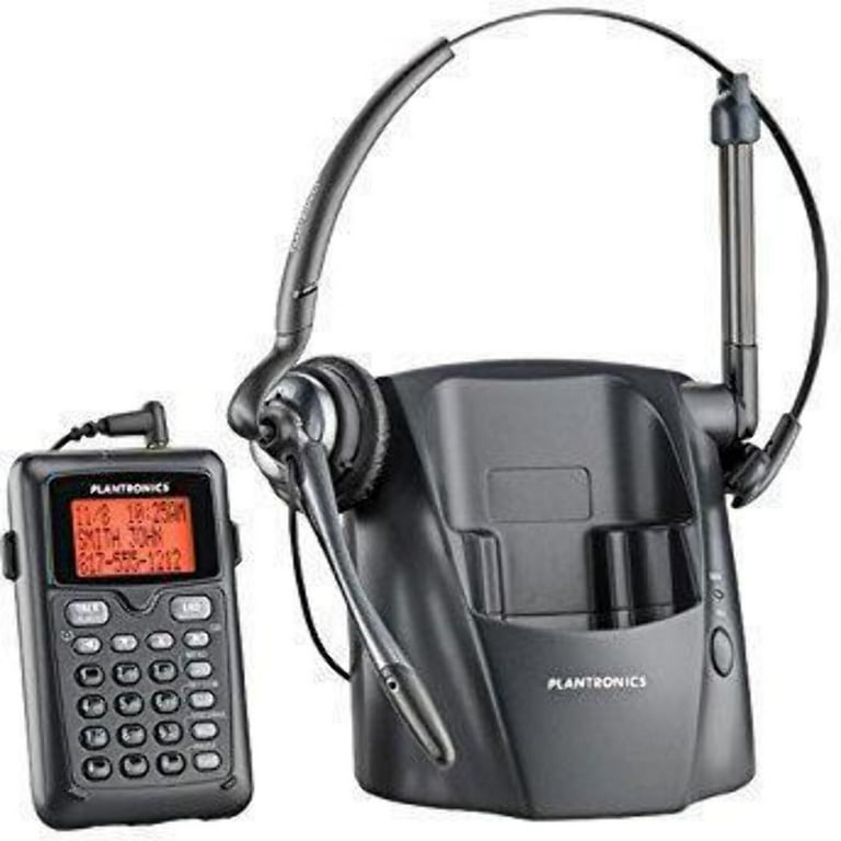 Plantronics CT14 Cordless Headset Phone, Black - Ideal for Home